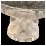 C6 - Lalique Nogent Four Sparrow Crystal Bowl