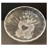 C6 - Lalique Nogent Four Sparrow Crystal Bowl