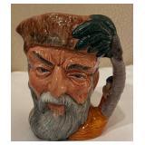C6 - Royal Doulton Toby / Character Mugs - Robinson Crusoe D6539, John Peel (Harry Fenton) and The Mikado D6507