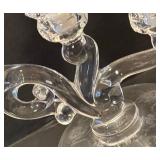 DR - Heisey Orchid 3-Light Candlestick - Vintage Crystal Candelabra