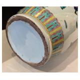 DR - Famille Rose Chinese Porcelain Vase - Hand Painted Figural Scenes