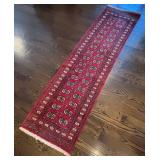 MB - Bokhara Runner Rug with Red Field with Medallions