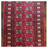 MB - Bokhara Runner Rug with Red Field with Medallions