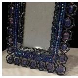 DR - Beaded Picture Frames Pair - Purple Beadwork