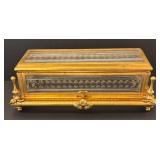 DR - French Gilt Jewelry Casket with Beveled Glass