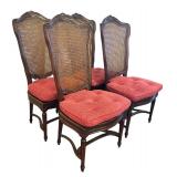 DR - Set of 4 Vintage Cane-Back Dining Chairs
