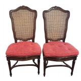 DR - Set of 4 Vintage Cane-Back Dining Chairs
