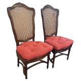 DR - Set of 4 Vintage Cane-Back Dining Chairs