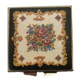 K - Two Vintage Floral Pill Boxes