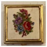 K - Two Vintage Floral Pill Boxes