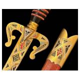 DR - Toledo Letter Opener Sword - 9.5 in, Ornate Gold & Enamel