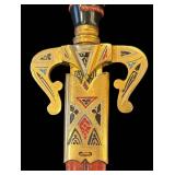 DR - Toledo Letter Opener Sword - 9.5 in, Ornate Gold & Enamel