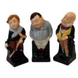 DR - Royal Doulton Dickens Figurines Trio - Tiny Tim, Fat Boy & Micawber