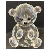 DR - Crystal Teddy Bear Figurine - Faceted Crystal