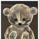 DR - Crystal Teddy Bear Figurine - Faceted Crystal