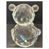 DR - Crystal Teddy Bear Figurine - Faceted Crystal