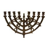 DR - Vintage Brass Hanukkah Menorah