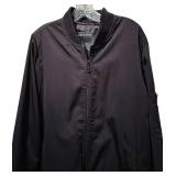 CC - Bernardo Bomber Jacket - Black, Zip Front, Ribbed Cuffs & Hem Size XL