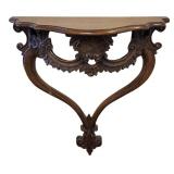 DR - Vintage Carved Wooden Wall-Mount Console Table