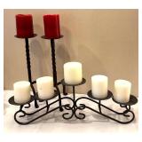 DR - Wrought Iron Candelabra and Candle Holders