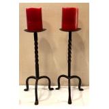 DR - Wrought Iron Candelabra and Candle Holders