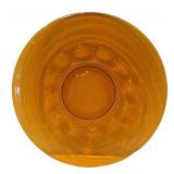 DR - Vintage Indiana Glass Kings Crown Thumbprint Amber Platter