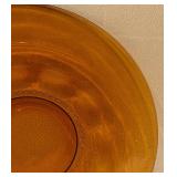 DR - Vintage Indiana Glass Kings Crown Thumbprint Amber Platter