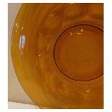 DR - Vintage Indiana Glass Kings Crown Thumbprint Amber Platter