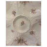 DR - Vintage Oyster Platters - Set of 2 Floral Design