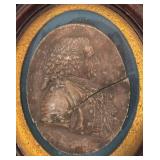 DR - Antique Oval Framed Relief Plaque