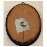 DR - Antique Oval Framed Relief Plaque