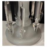 DR - Antique Opaque Mantle Lustre with Gold Floral Trim & Crystals