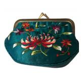 DR - Embroidered Silk Pouches in Hues of Blues