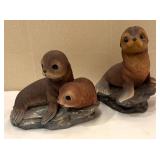 DR - Two Homco Seal Figurines