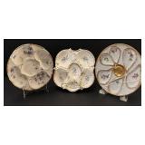 DR - Three Porcelain Oyster Plates by Haviland Limoges of France, Altrohlau of Austria and More
