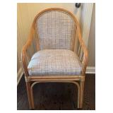DR - O-Asian Designs Chair - Rattan Armchair With Beige Upholstery