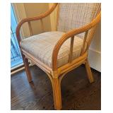 DR - O-Asian Designs Chair - Rattan Armchair With Beige Upholstery