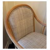 DR - O-Asian Designs Chair - Rattan Armchair With Beige Upholstery