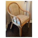 DR - O-Asian Designs Chair - Rattan Armchair With Beige Upholstery