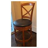 DR - Wooden Swivel Bar Stool with X-Back
