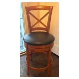 DR - Wooden Swivel Bar Stool with X-Back