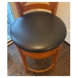 DR - Wooden Swivel Bar Stool with X-Back