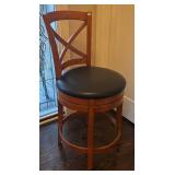 DR - Wooden Swivel Bar Stool with X-Back
