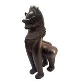 DR - Vintage Bronze Thai Temple Guardian Fu Dog Sculpture