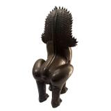 DR - Vintage Bronze Thai Temple Guardian Fu Dog Sculpture