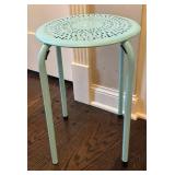 DR - Pair of Turquoise Metal Plant Stands