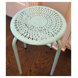 DR - Pair of Turquoise Metal Plant Stands