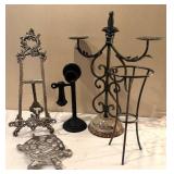 DR - Decorative Metal Candle Holders, Frame Stand & Turtle Trivet