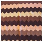 LR - Amazing Vintage Afghan  - Zigzag Chevron Pattern