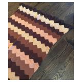 LR - Amazing Vintage Afghan  - Zigzag Chevron Pattern